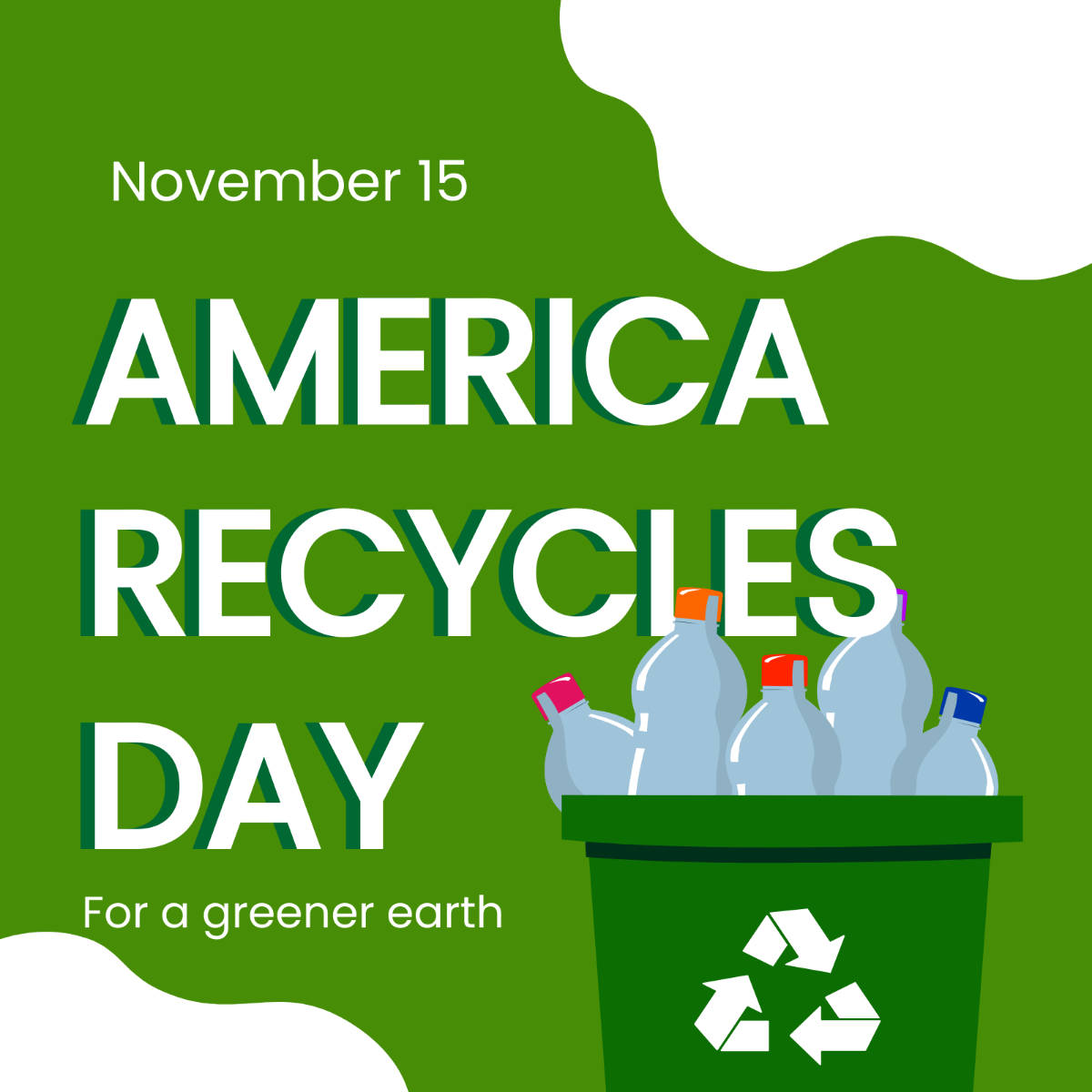 America Recycles Day WhatsApp Post Template