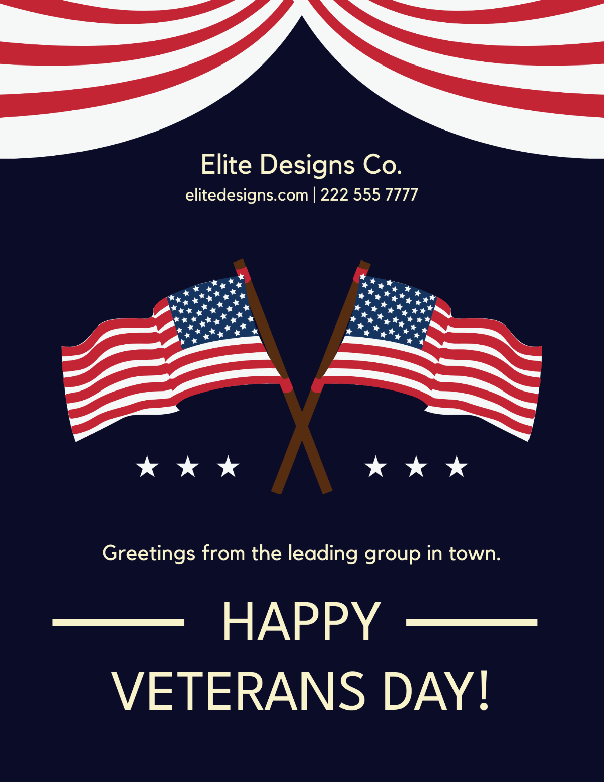 Happy Veterans Day Flyer Template