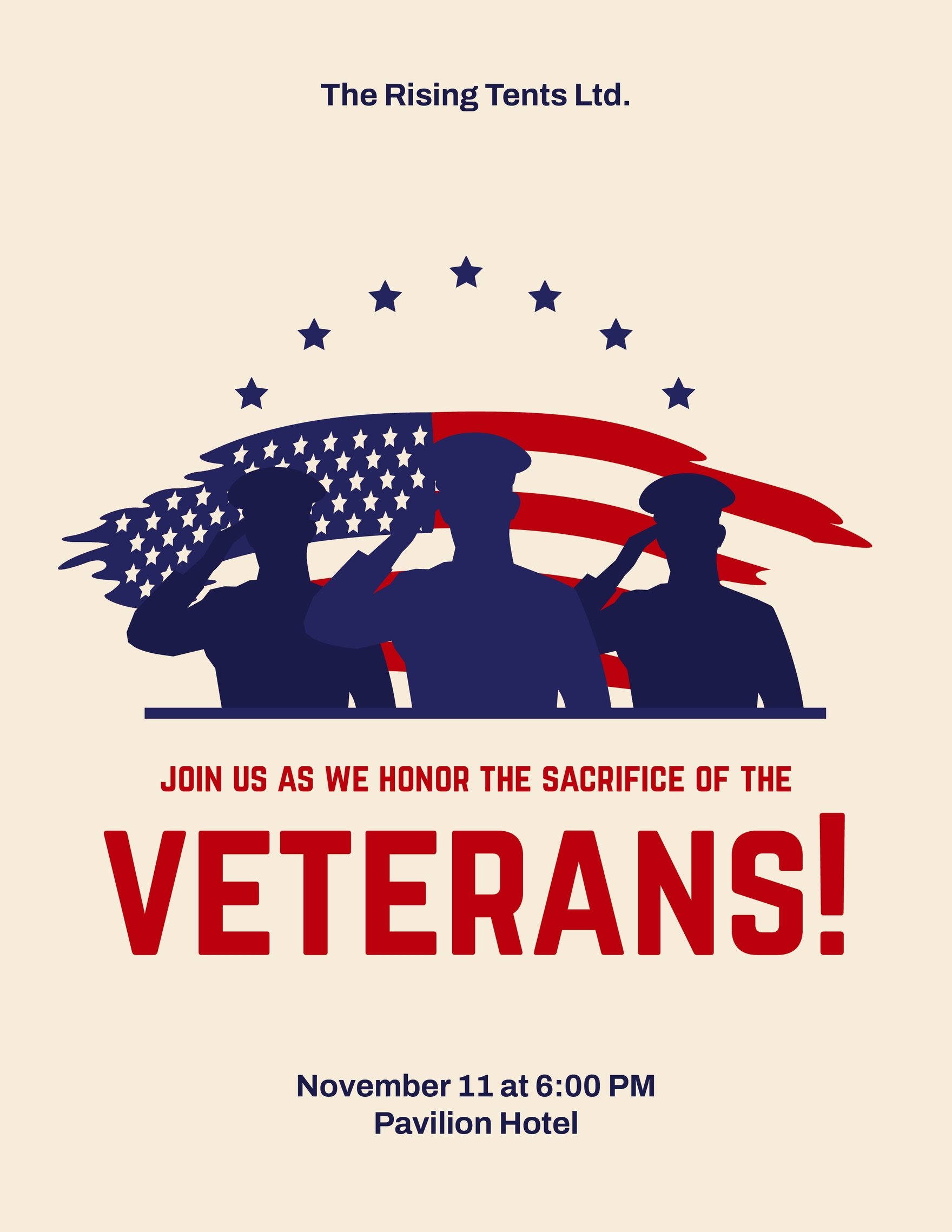Party Veterans Day Flyer