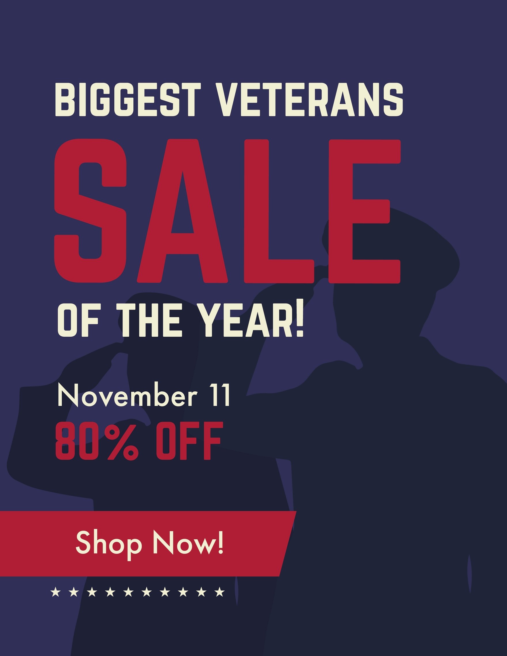 Sale Veterans Day Flyer