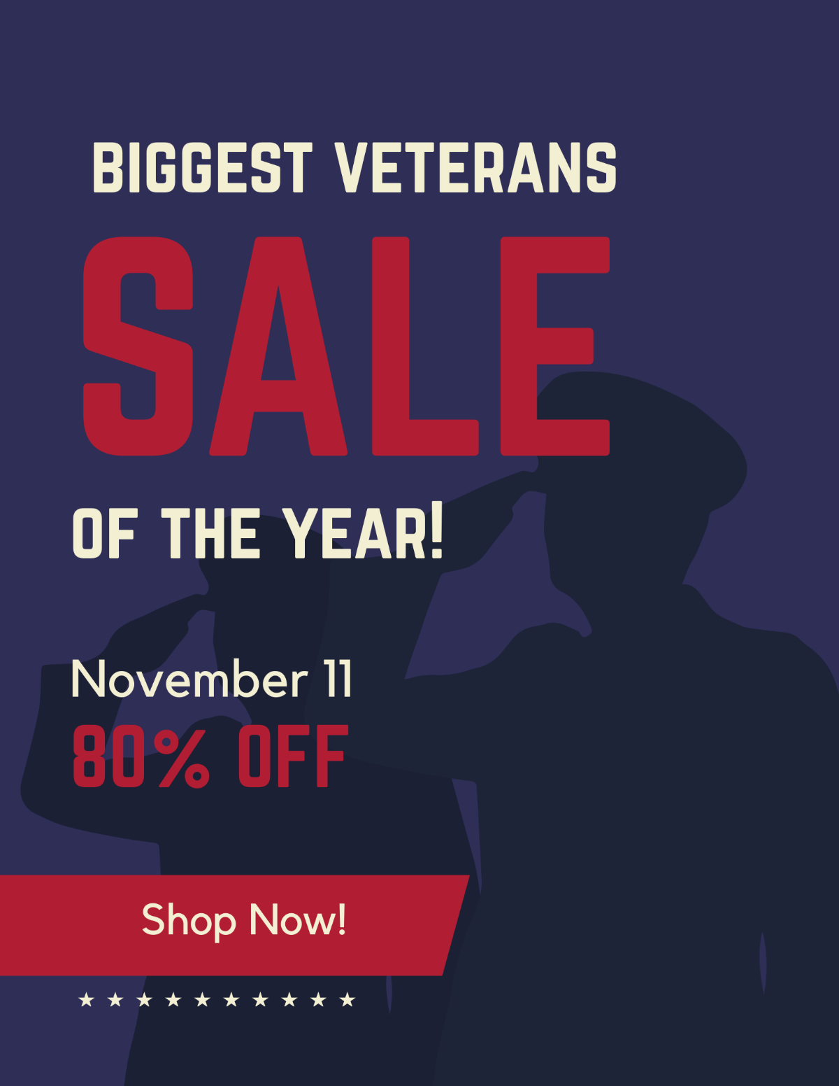 Sale Veterans Day Flyer Template