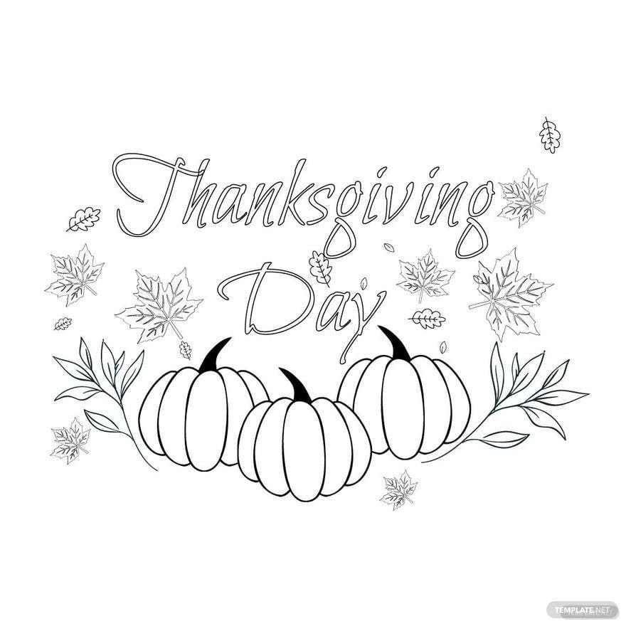 Free Happy Thanksgiving Day Drawing in Illustrator, PSD, EPS, SVG, JPG, PNG