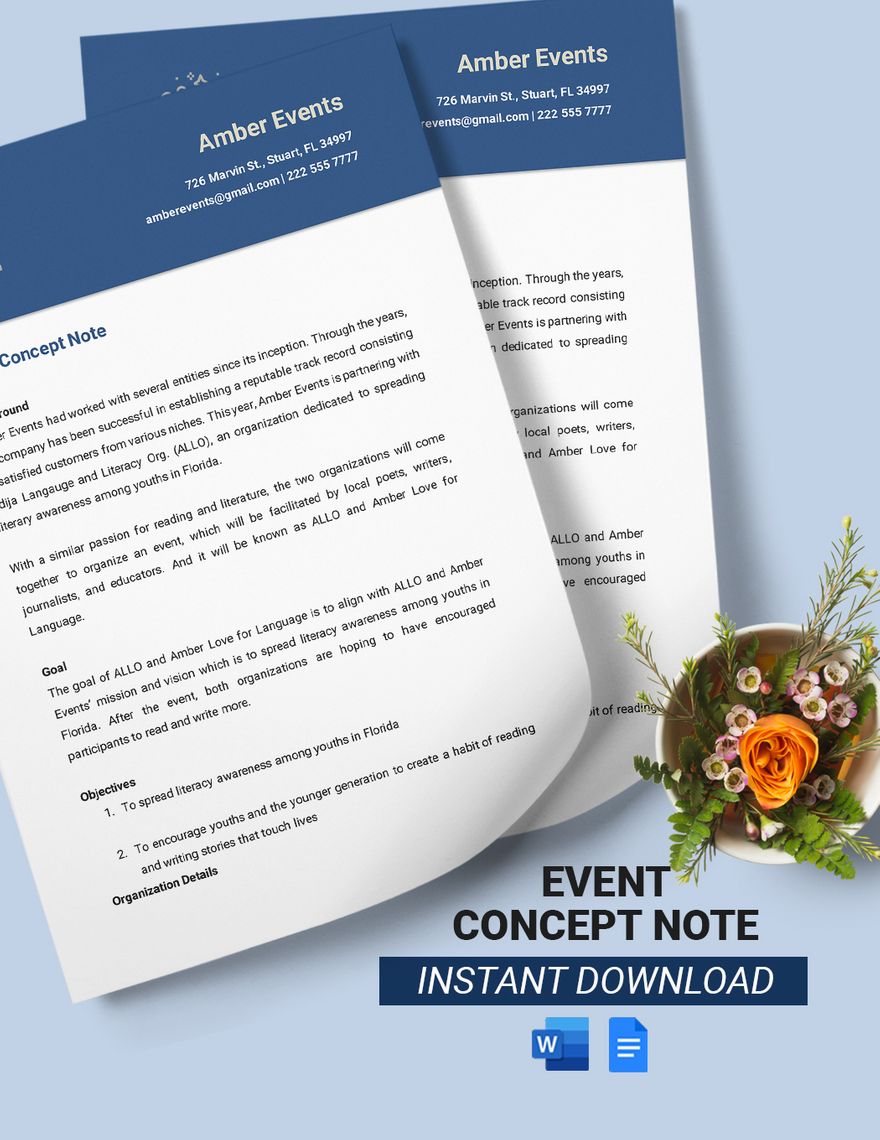 Event Concept Note Template