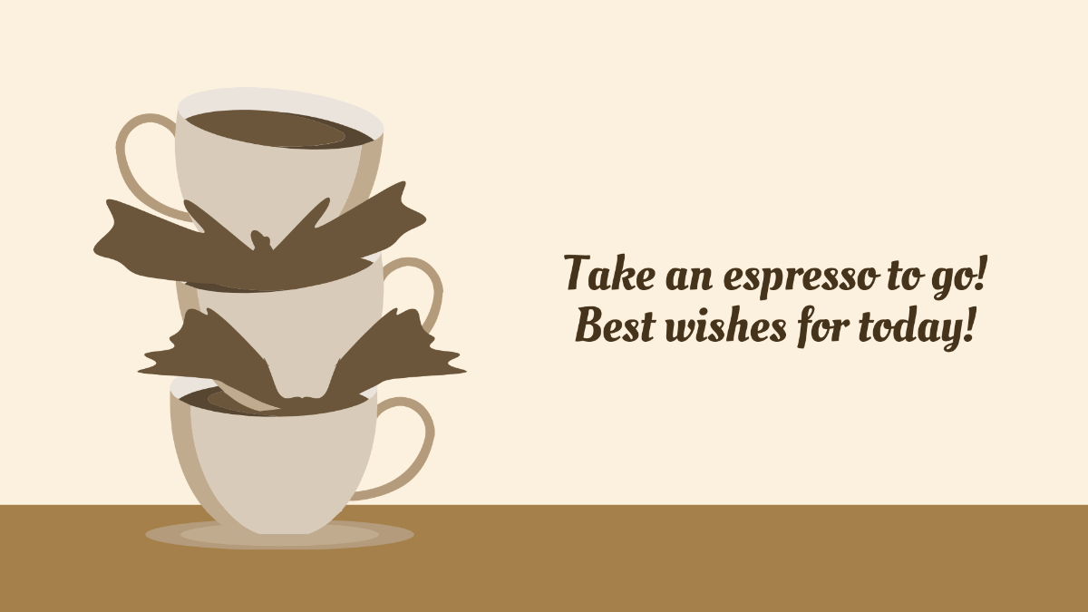 Free National Espresso Day Wishes Background Template