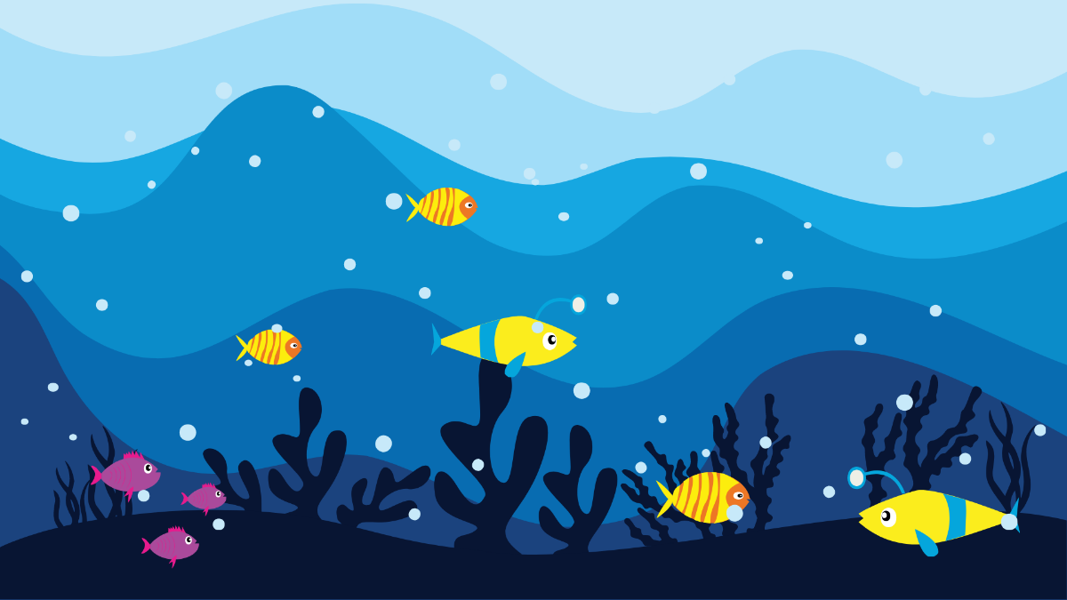 Free Aquarium Desktop Background Template