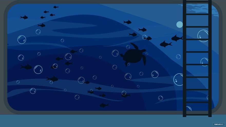 Underwater Aquarium Background in Illustrator, SVG, JPG, EPS, PNG - Download