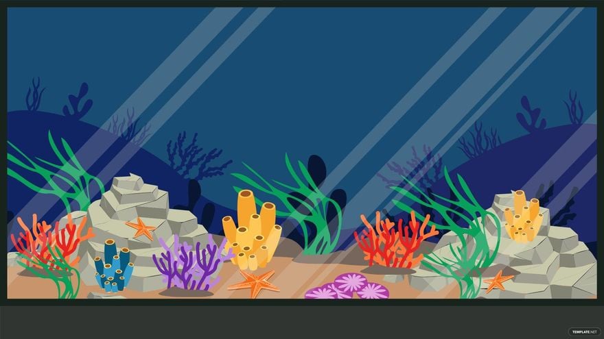 Coral Aquarium Background in Illustrator, EPS, SVG, JPG, PNG