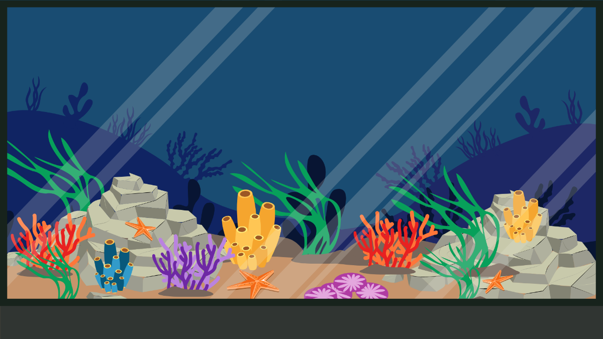 Coral Aquarium Background Template