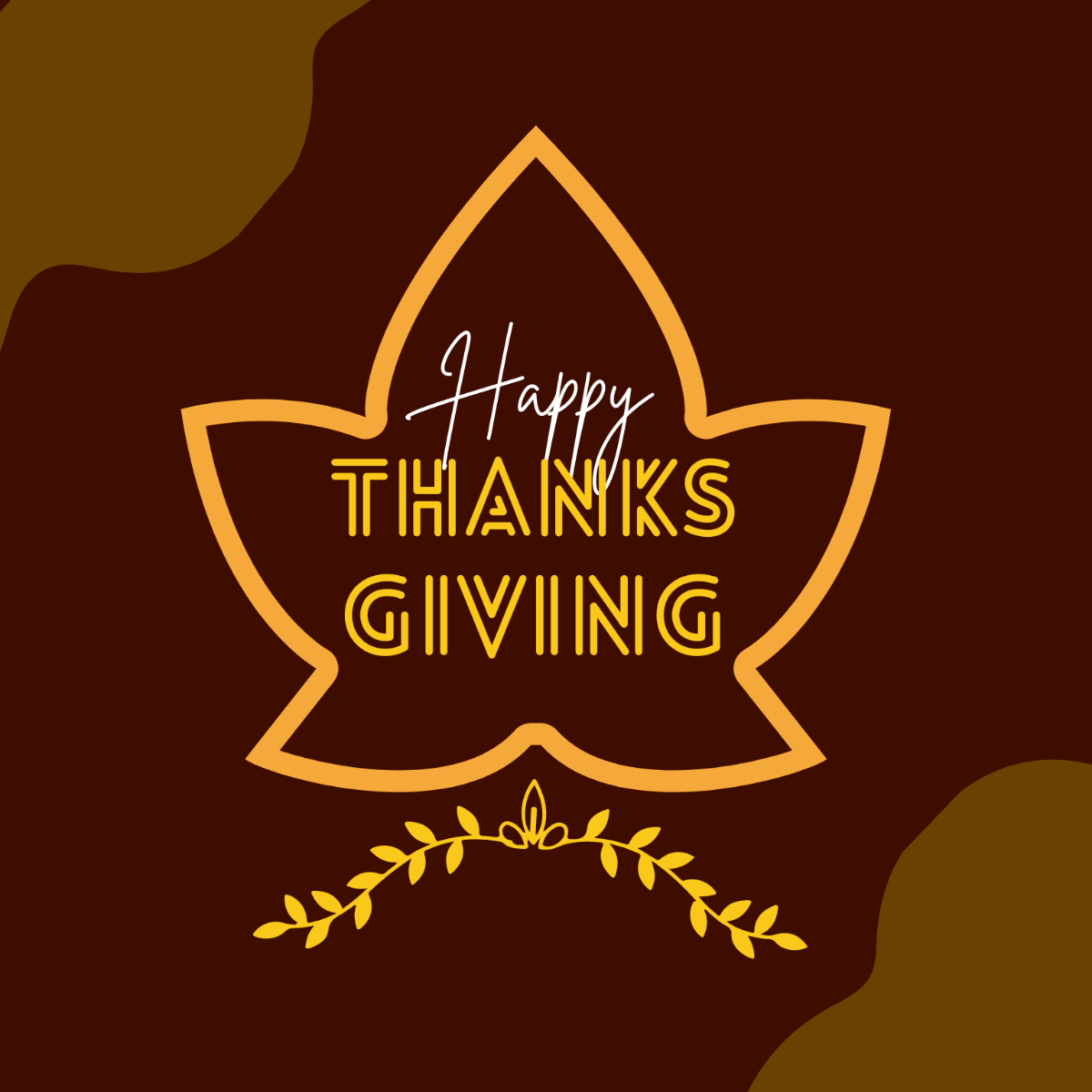 Thanksgiving Day Symbol Vector Template