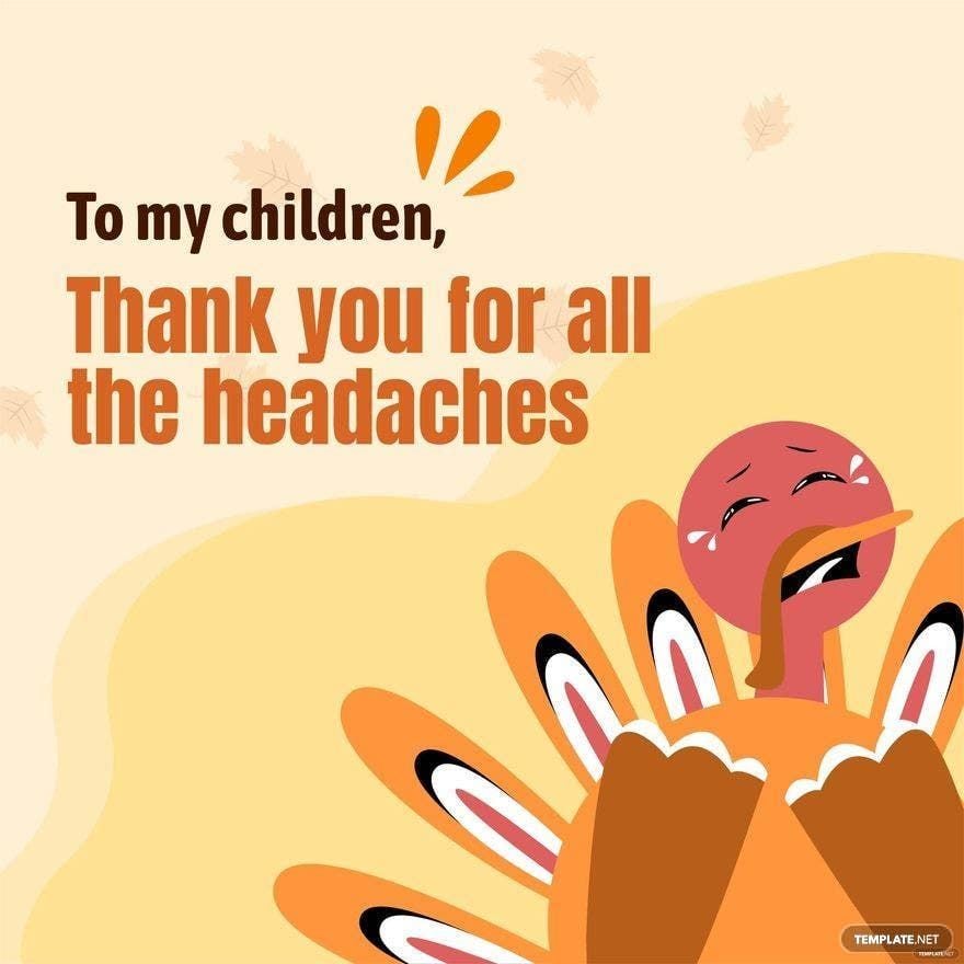 Free Thanksgiving Day Meme Vector in Illustrator, PSD, EPS, SVG, JPG, PNG