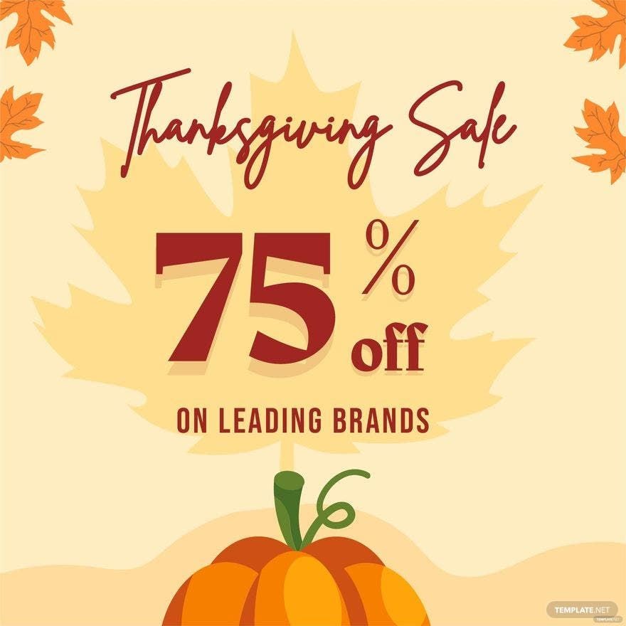 Free Thanksgiving Day Sale Vector in Illustrator, PSD, EPS, SVG, JPG, PNG