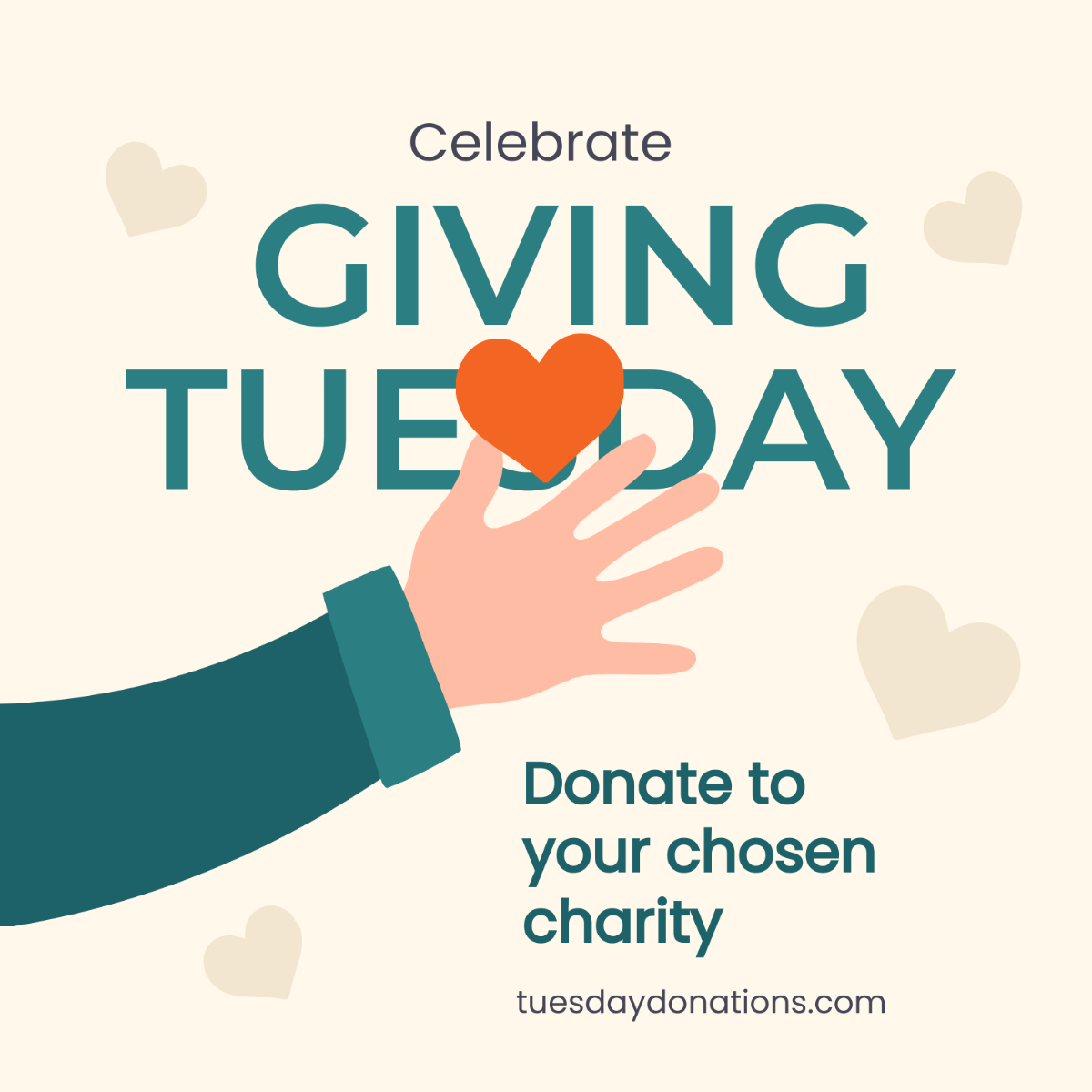 Free Giving Tuesday Flyer Vector Template