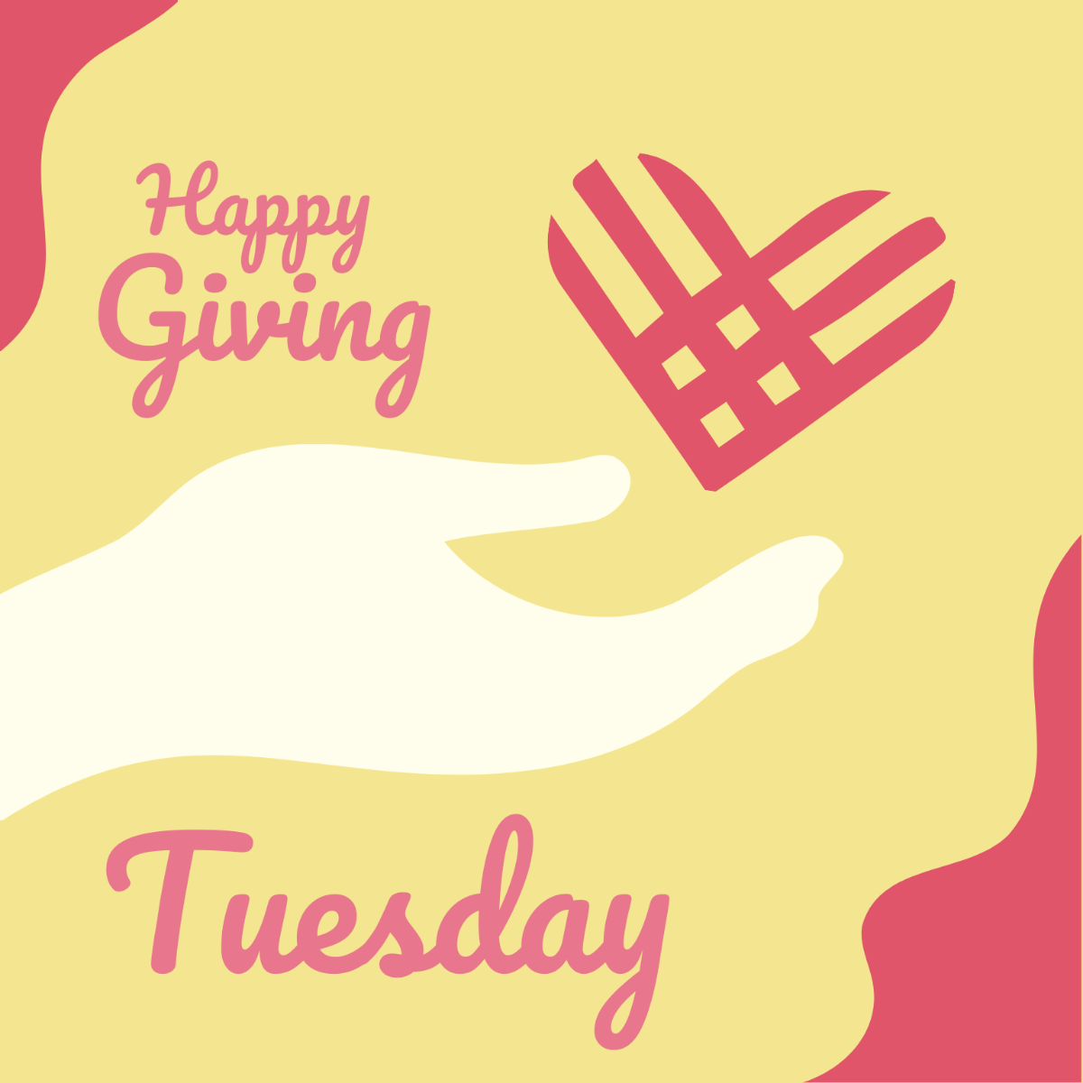 Happy Giving Tuesday Vector Template