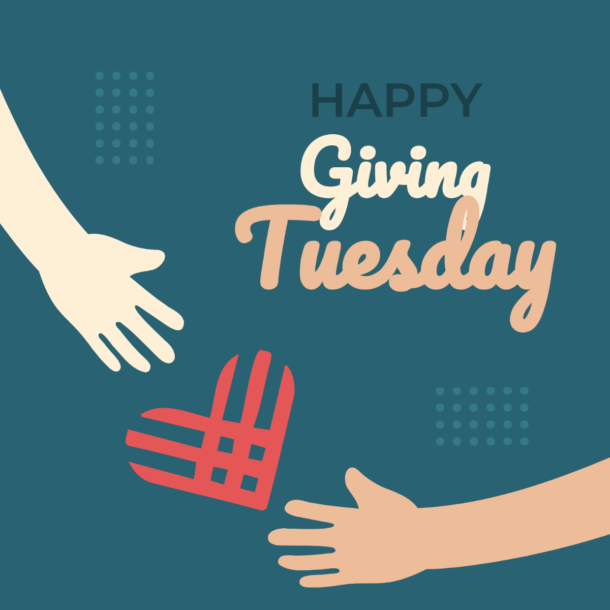 Happy Giving Tuesday Illustration Template