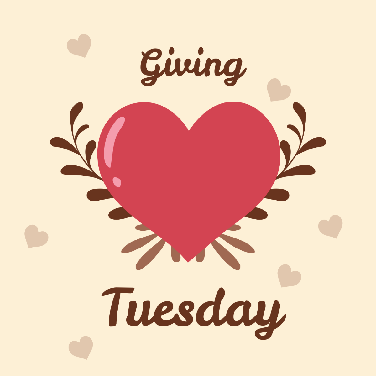 Giving Tuesday Clipart Vector Template