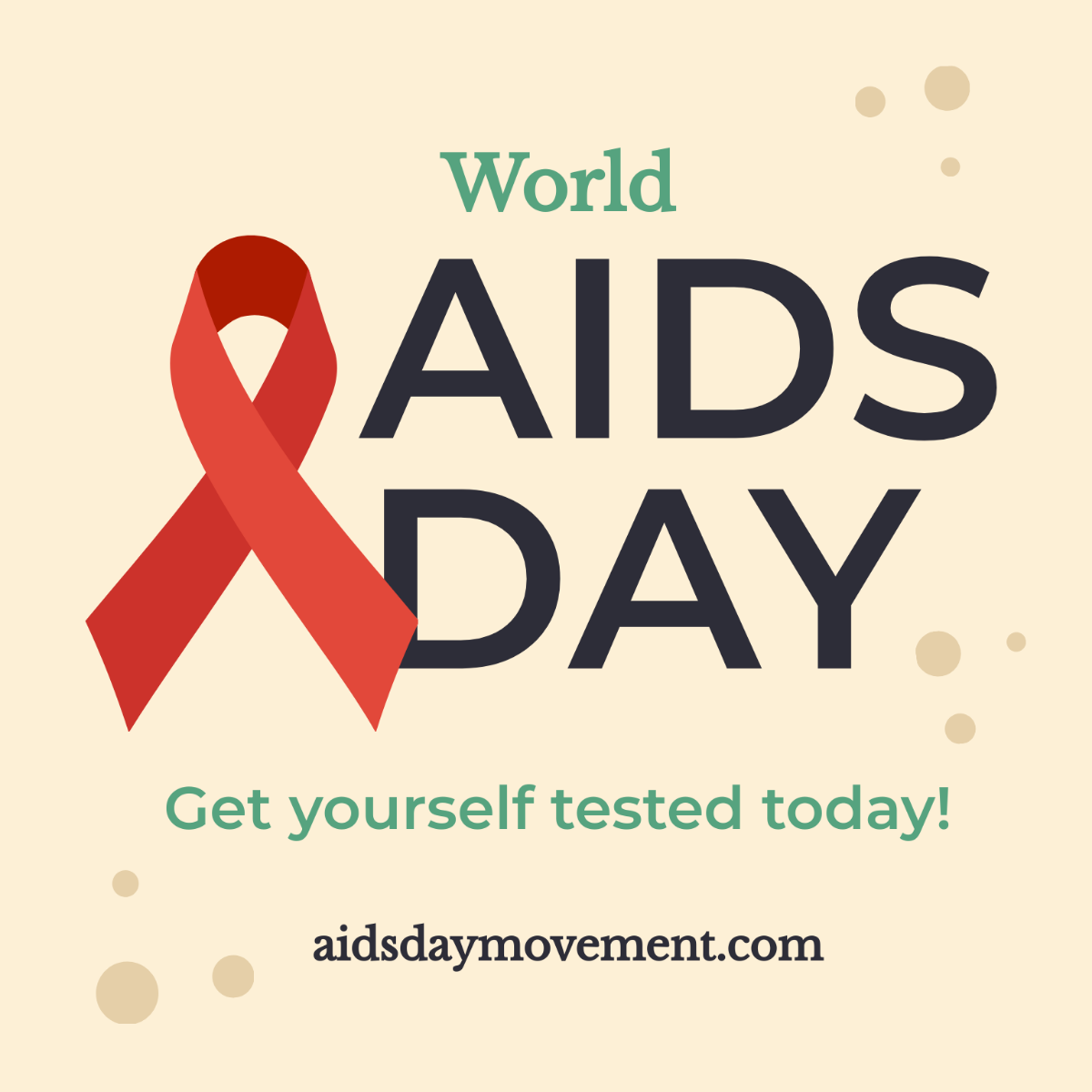 World AIDS Day Flyer Vector Template