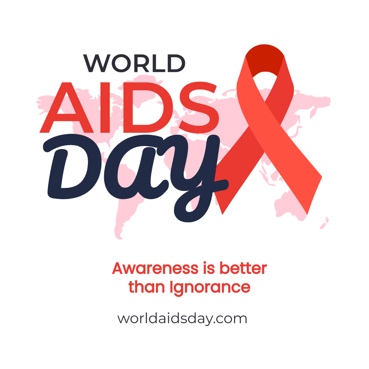 World AIDS Day Poster Vector Template