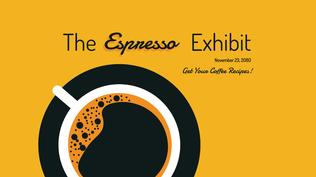 National Espresso Day Invitation Background Template