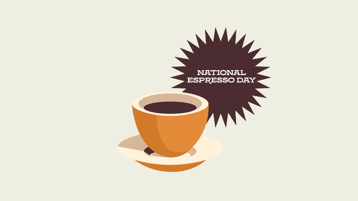 Free National Espresso Day Background Template