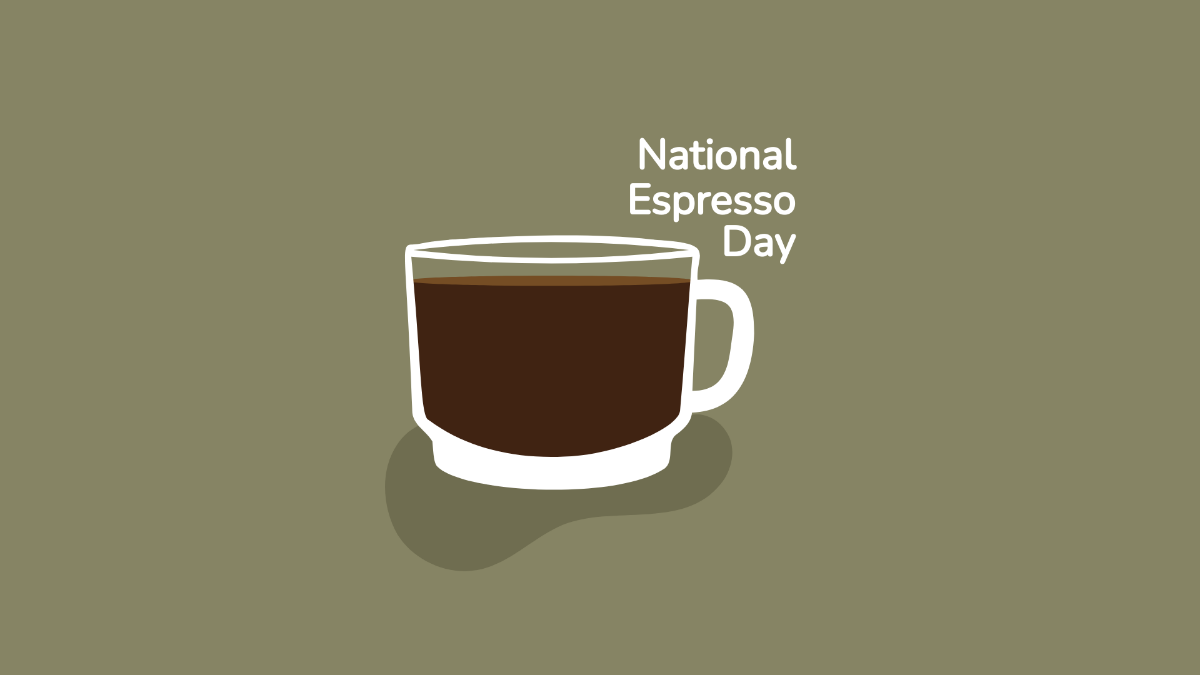 High Resolution National Espresso Day Background Template