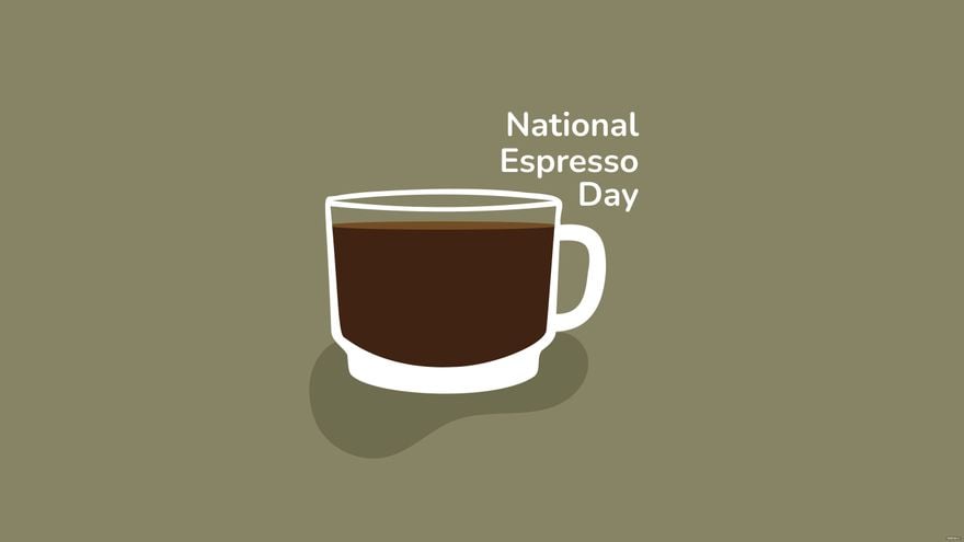 High Resolution National Espresso Day Background