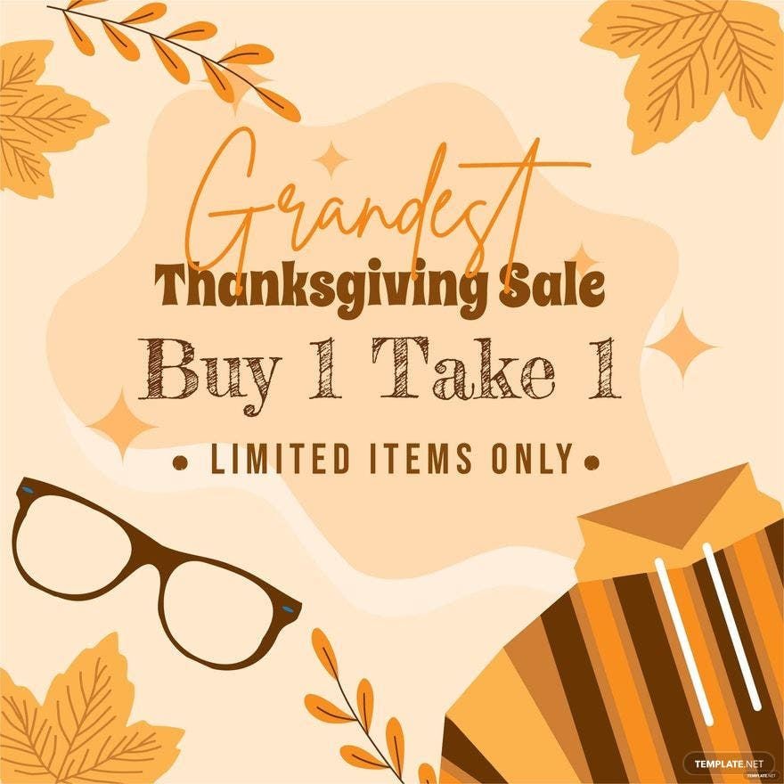 Free Thanksgiving Day Promotion Vector in Illustrator, PSD, EPS, SVG, JPG, PNG