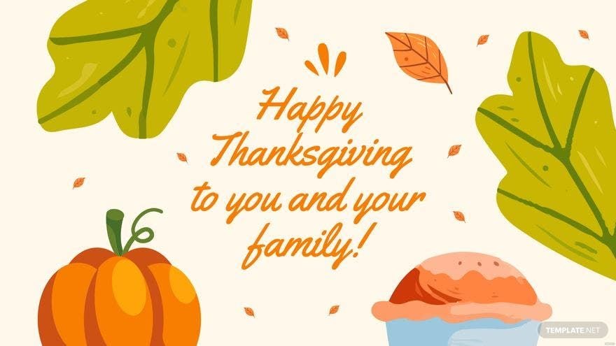 Thanksgiving Day Wishes Background in Illustrator, PSD, PDF, SVG, JPG ...