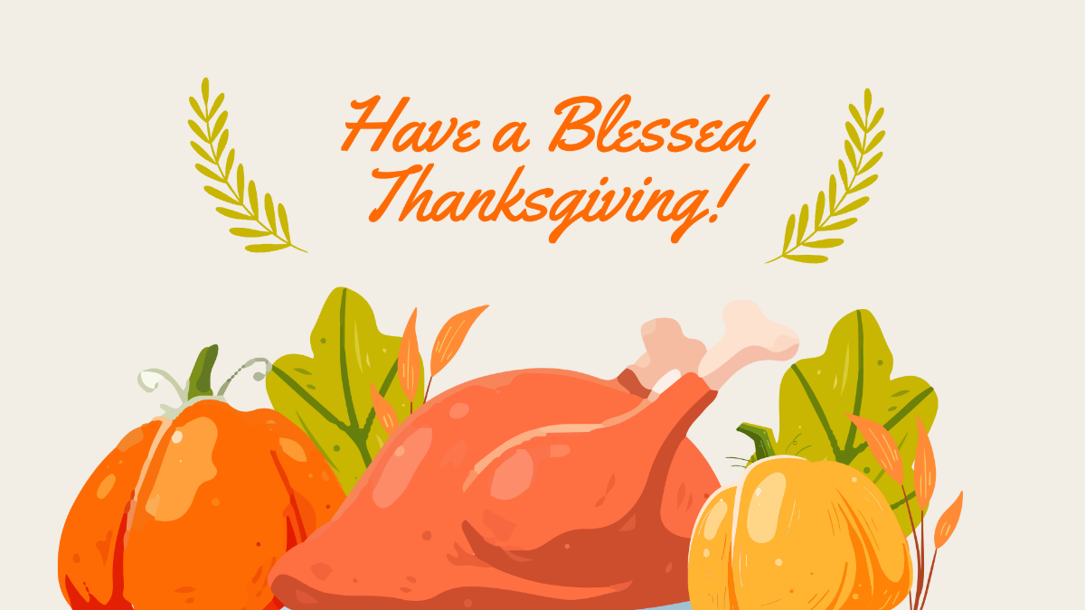 Thanksgiving Day Greeting Card Background Template