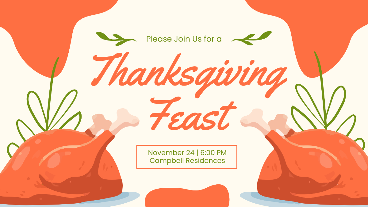 Thanksgiving Day Invitation Background Template