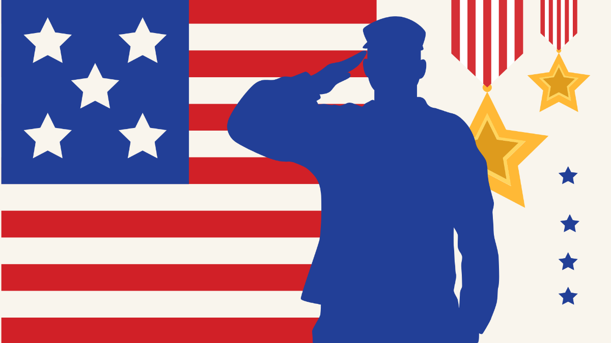 Happy Veterans Day Background Template
