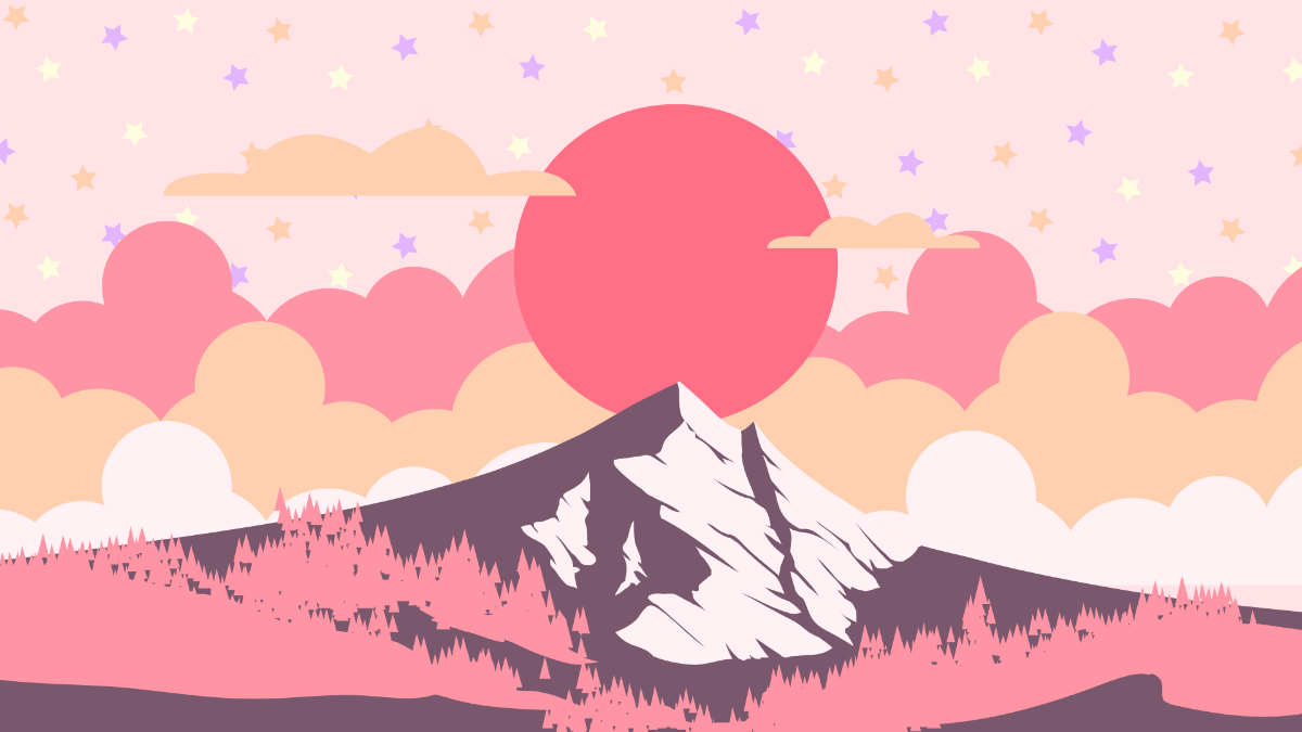 Aesthetic Pastel Sunset Background