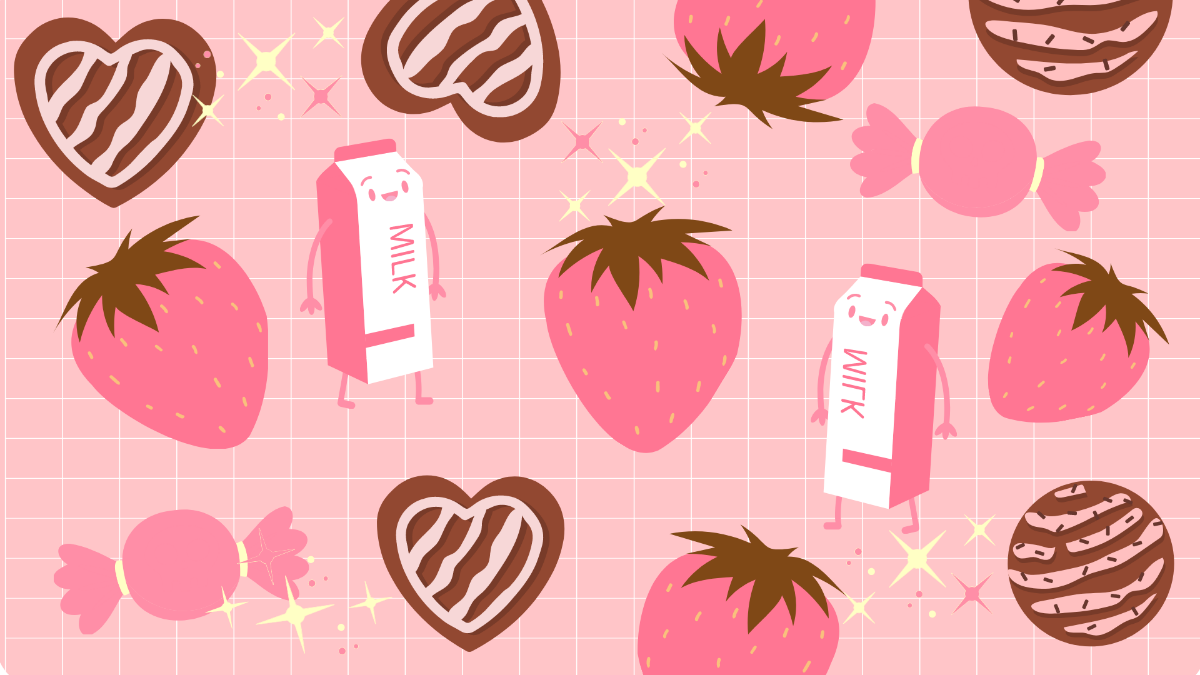 Kawaii Pastel Pink Background Template