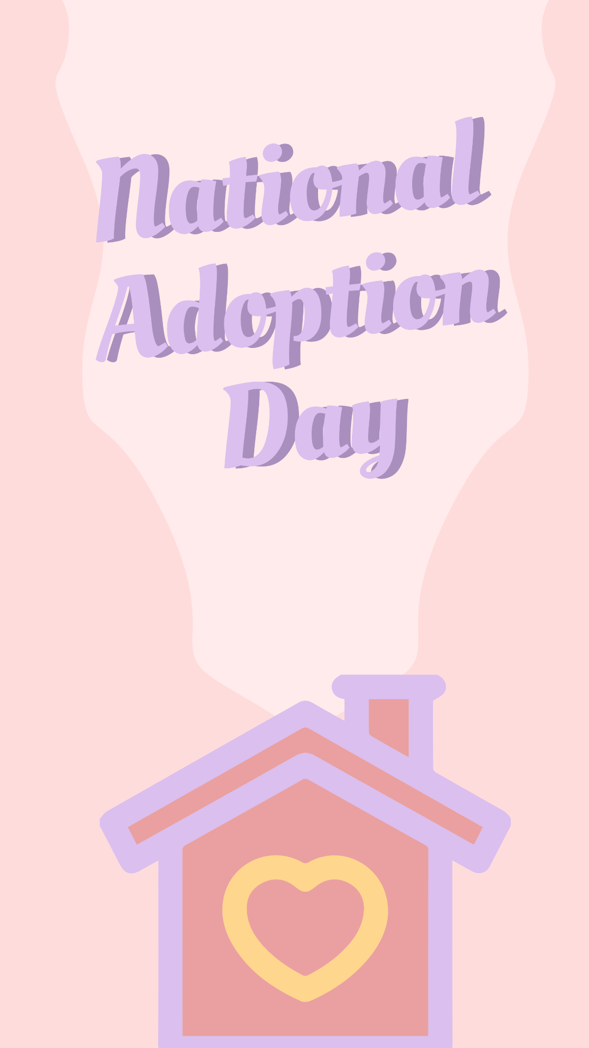National Adoption Day iPhone Background Template