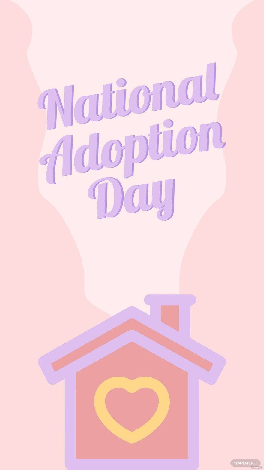 National Adoption Day iPhone Background in PDF, Illustrator, PSD, EPS, SVG, JPG, PNG