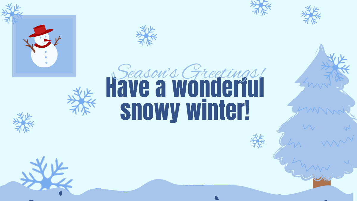 Winter Greeting Card Background Template