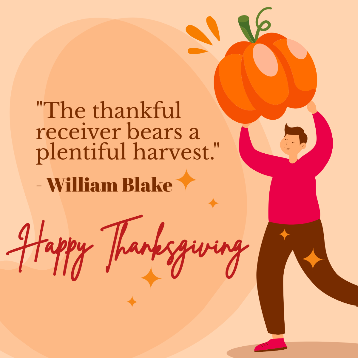 Thanksgiving Day Quote Vector Template