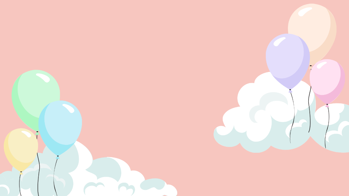Pastel Balloons Background Template