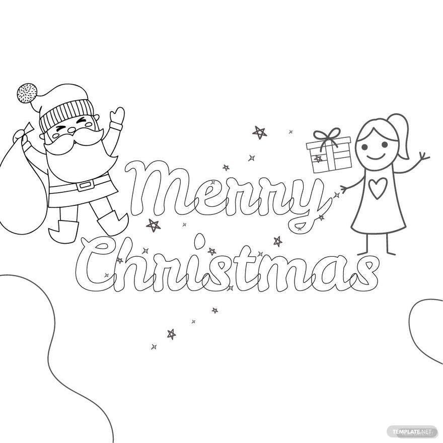 Free Kids Christmas Drawing