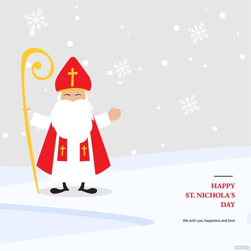 Saint Nicholas Day Wishes Vector