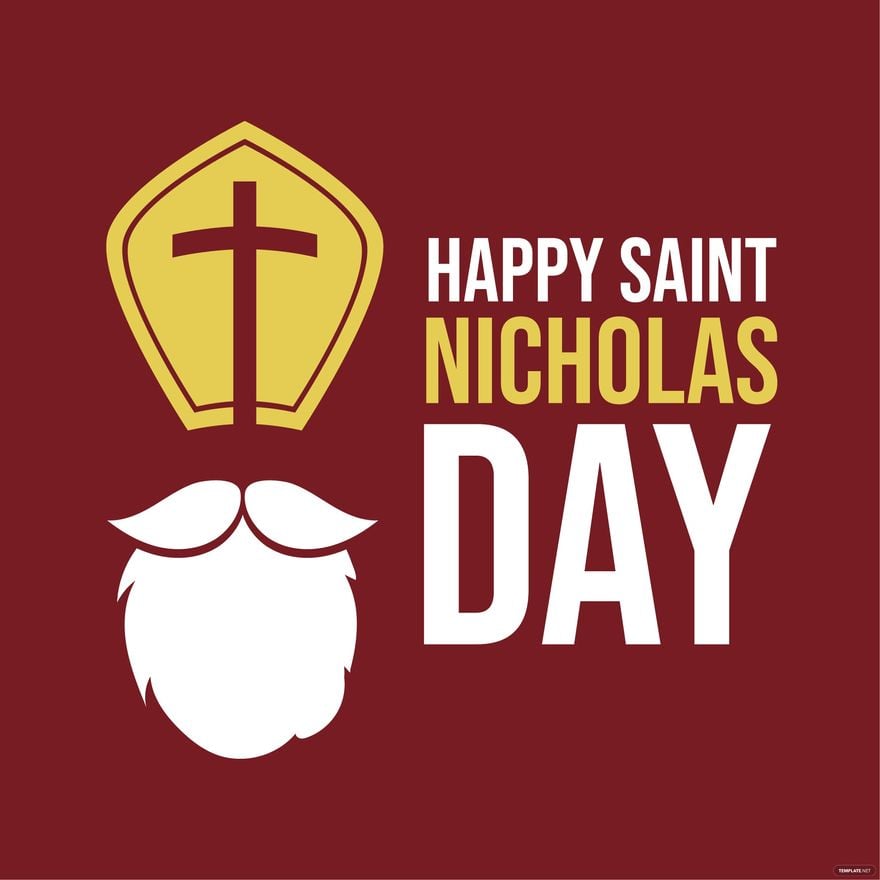 Happy Saint Nicholas Day Vector
