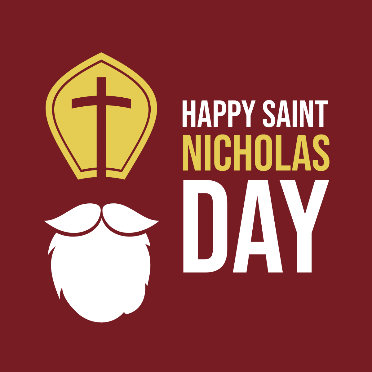 Happy Saint Nicholas Day Vector Template