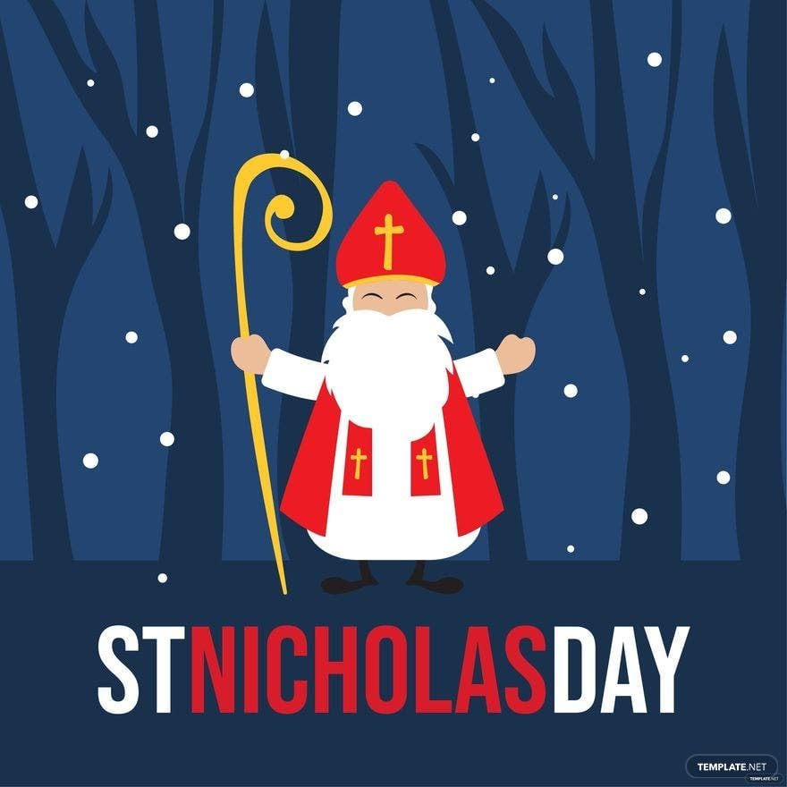Saint Nicholas Day Illustration in Illustrator, PSD, EPS, SVG, JPG, PNG