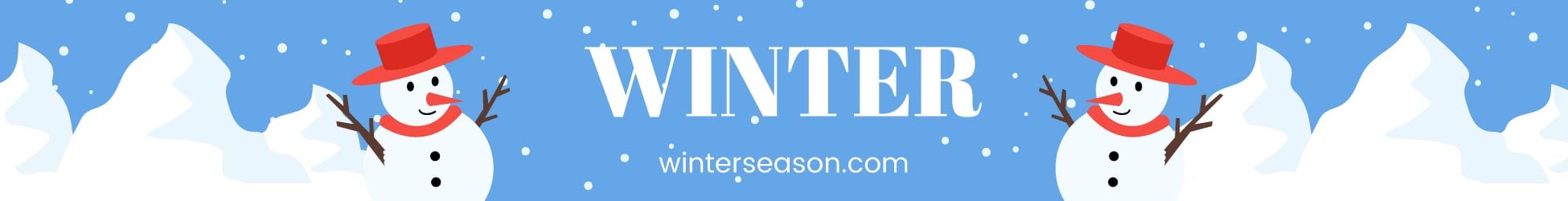 Winter Website Banner in Illustrator, PSD, EPS, SVG, JPG, PNG