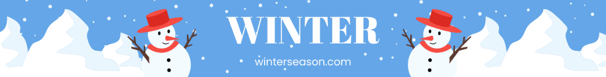 Winter Website Banner Template