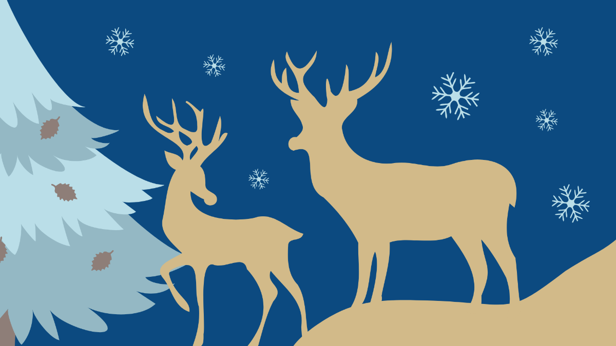 Free Christmas Blue Background Template