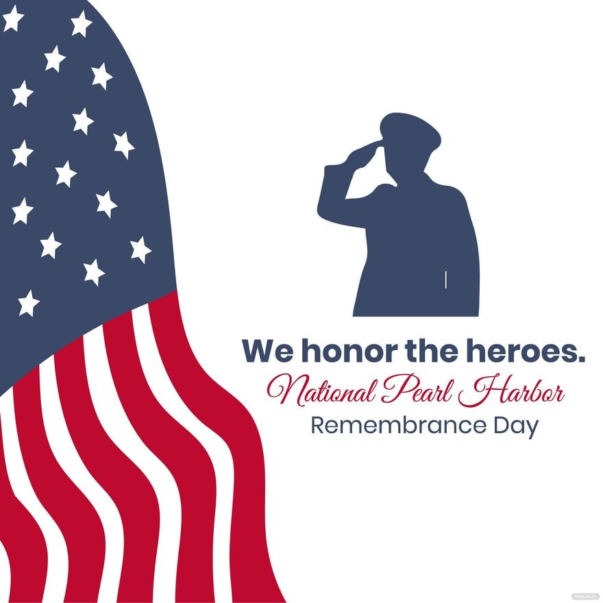National Pearl Harbor Remembrance Day Flyer Vector