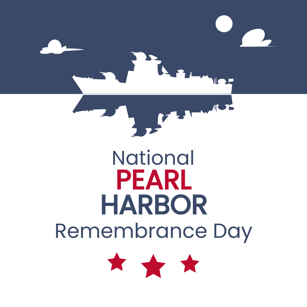 Free National Pearl Harbor Remembrance Day Poster Vector Template