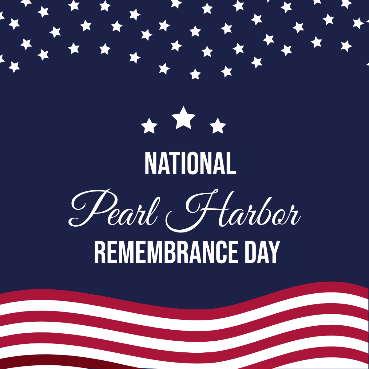 Free National Pearl Harbor Remembrance Day Vector Template