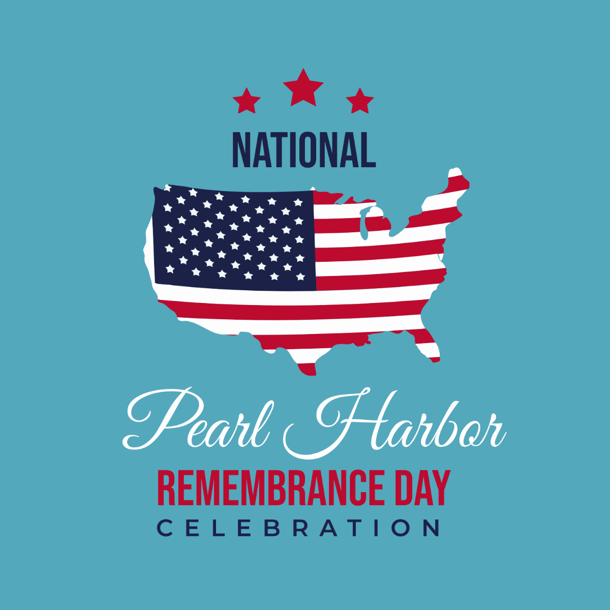 National Pearl Harbor Remembrance Day Celebration Vector Template