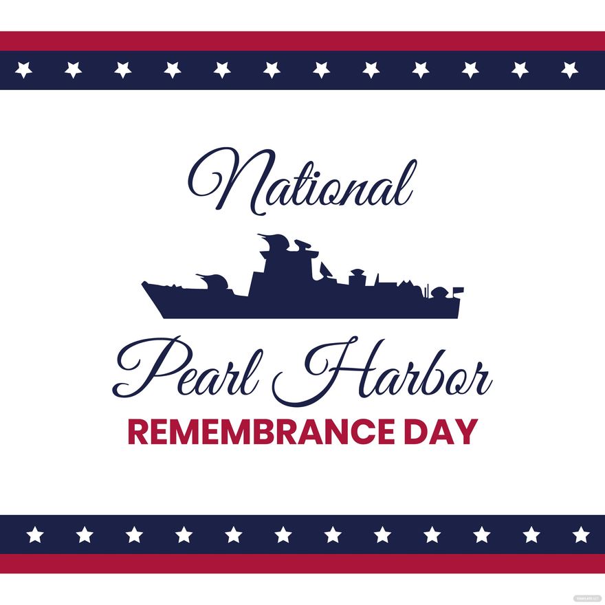 National Pearl Harbor Remembrance Day Clipart Vector